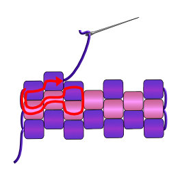 Odd count peyote stitch diagram
